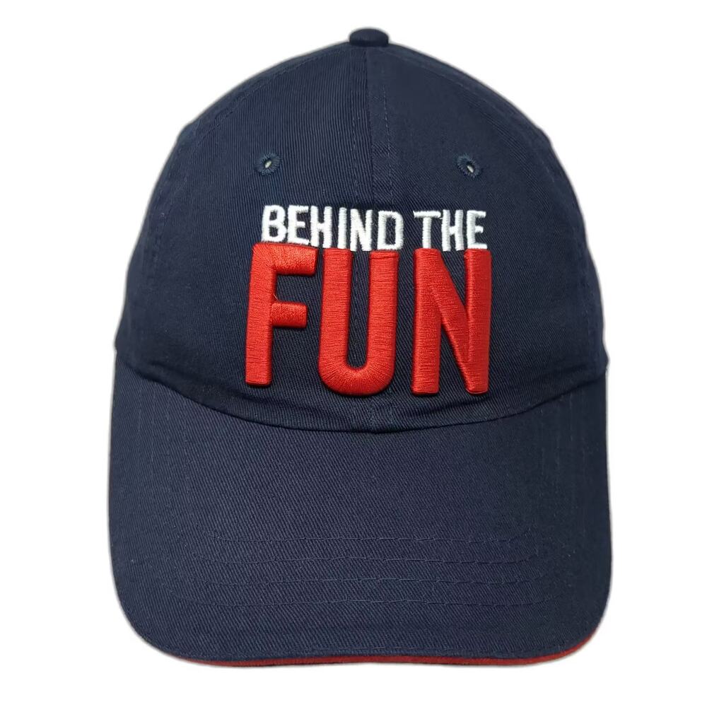 Carnival Baseball Cap Blue Red OS Behind The Fun Honorary Team Member Hat Cotton